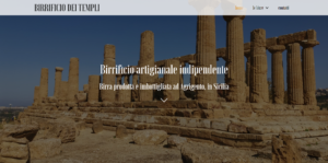 Screenshot sito web Birrificio dei Templi